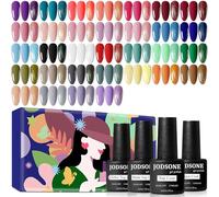 JODSONE 35 PCS Gel Nail Polish Set-32 Colors Gel Polish Kit Base Coat Glossy Matte and Glitter Top Coat Nail Polish Set Green Blue Red Pink Collection Gifts for Women