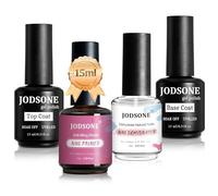 JODSONE 4 Bottles of 15 Capacities of Nail Dehydrator Nail Primer Base Top Coat Long Lasting and Easy to Apply Large Bottle