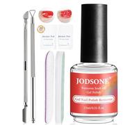 JODSONE Gel Nail Polish Remover Kit - 15ml No Soak Remover with Alcohol Wipes, Cuticle Pusher & Nail File, Quick & Easy Home Manicure Set for Beginners & Professionals