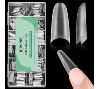 JODSONE Medium Oval Fake Press on Nails Pre-shape Round Gel for Half Cover Acrylic Round Oval Extension Nail Tips for DIY at Home 12 Sizes 360Pcs