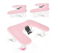 JODSONE Nail Hand Rest Stand Minimalist PU Leather Nail Rest U-Shaped Hand Pad Soft and Comfortable Ideal for Home Manicures Professional Salon Use