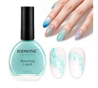 JODSONE Ocean Wave Blooming Gel Polish,16.5ml Wave Sky Blue Blooming Liquid for Spreading Effect Wave,High Fluidity Wave Textures for Ocean Wave Nail Art,DIY Nail Art Design,Use with Clear Base Coat