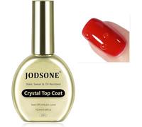 JODSONE Stain-Resistant Gel Top Coat - 16.5ml No Wipe Crystal Top Coat Gel Nail Polish, Anti-Stain & Long Lasting Gloss, for Sweaty Hands or Oil/Water Contact,U V Light Need