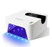 JODSONE White UV Nail Lamp, Rechargeable Portable Nail Dryer for Gel Polish with 3 Timers & LCD Display, Professional Gel Nail Curing Light Machine for Home and Salon Use
