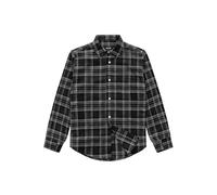Joe & Bella Men's Magnetic Button Flannel Shirt - Adaptive Magnetic Shirts for Men, Black & White, Medium