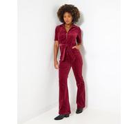 Joe Browns Belted Bootcut Cord Jumpsuit In Plum Plum 14