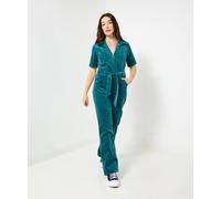 Joe Browns Belted Bootcut Cord Jumpsuit In Teal Teal 16