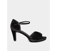 Joe Browns Black Velvet Open Toe Heels Black 4