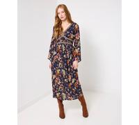 Joe Browns Women's Mirror Trim Boho Floral Maxi Dress, Navy, 12