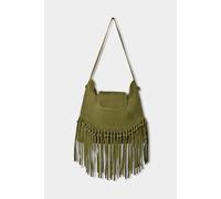 Joe Browns Women's Boho Tassel Suede Bag, Regular, Green, UK One Size