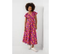 Joe Browns Bold Floral Cotton Midi Dress In Pink Pink