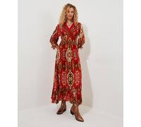 Joe Browns Bold Print Wrap Maxi Dress In Burnt Orange Burnt Orange