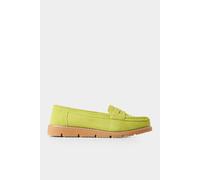 Joe Browns Bold Suede Loafers In Lime Lime