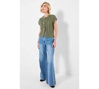 Joe Browns Cable Knit V Neck Sleeveless Cardigan In Khaki Khaki