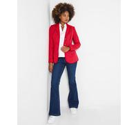 Joe Browns Women's Checked Single Breasted Jacket, red, 40 Petite