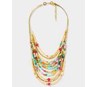 Joe Browns Colourful Beaded Layered Necklace In Gold Gold One Size