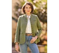 Joe Browns Country Check Mandarin Collar Jacket In Green Green 10