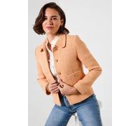Joe Browns Cropped Box Fit Boucle Jacket In Orange Orange