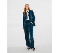 Joe Browns Women's Crushed Velour Jacket, Regular, Blue, UK 18