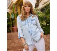 Joe Browns Daisy Embroidered Long Sleeve Denim Shirt In Blue Blue 10