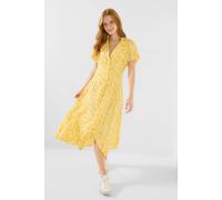 Joe Browns Daisy Printed Button Front Midi Dress In Yellow Yellow 8