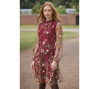 Joe Browns Ellie Floral Embroidered Long Sleeve Dress Multi