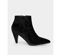 Joe Browns Embossed Pattern Velvet Ankle Boots In Black Black 7