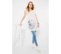 Joe Browns Women's Embroidered Floral Meadow Tunic, Relaxed, White, UK 12