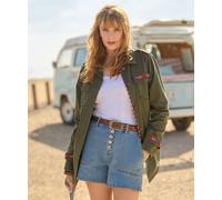 Joe Browns Embroidered Oversized Khaki Jacket Khaki