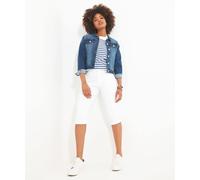 Joe Browns Essentials Stretch Cotton Cropped Skinny Fit Capri Pants In White White