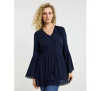 Joe Browns Ever So Pretty Tunic Top Navy 10