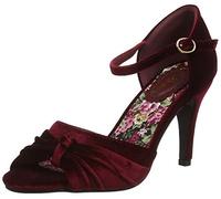 Joe Browns Fabulous and Feminine Velvet Shoes, Women’s Ankle Strap Heels, Red (Ruby A), 5 UK (38 EU)