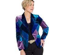 Joe Browns Female Bold Blue Patchwork Boutique Jacket, Regular, Blue, UK 16