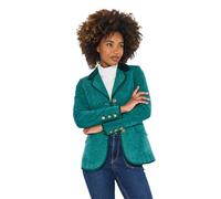 Joe Browns Female Checked Single Breasted Jacket, Petite, Green, UK 8P