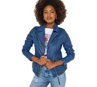 Joe Browns Female Quilted Biker Jacket, Regular, Blue, UK 12