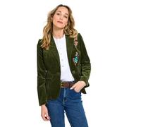 Joe Browns Female Soft Corduroy Embroidered Cord Jacket, Regular, Green, UK 18