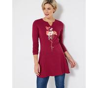Joe Browns Floral Print Tunic In Burgundy Burgundy 8