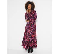 Joe Browns Women's Pink Floral Maxi Shirt Dress, Red, 12 Petite