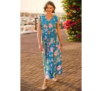 Joe Browns Floral Tassel Tie Waist Maxi Dress In Blue Blue