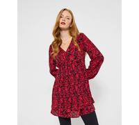 Joe Browns Foral Print Pleated Tunic Top In Red Red 12