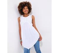 Joe Browns Handkerchief Hem Lace Panel Tunic In White White