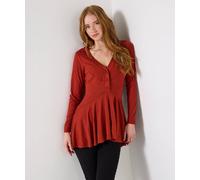 Joe Browns Women's High Low Button Front Tunic Top Shirt, Burnt Orange, 10