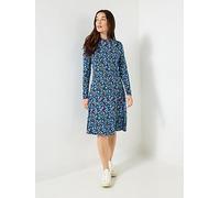 Joe Browns Intelligent Animal Print Jersey Dress - Blue, Blue, Size 10, Women Blue