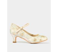 Joe Browns Jacquard Floral Occasion Shoes In Gold Gold 3