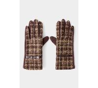 Joe Browns Kensington Check Boucle Gloves Brown