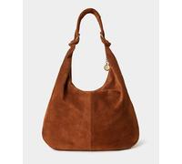 Joe Browns Women's Knotted Italian Suede Hobo Slouch Bag Handbag, Tan