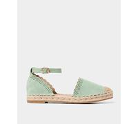 Joe Browns Laser-Cut Flower Espadrille Flat Shoes In Mint Mint 3