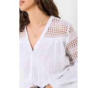 Joe Browns Linen Blend Boho Textured Blouse In White White