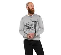 Joe Browns Male Aztec Trim Long Sleeve Crew Neck Sweatshirt, Regular, Grey, UK XL