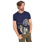 Joe Browns Male Bike Adventure-Inspired Men’s Graphic T-Shirt, Regular, Blue, UK S
